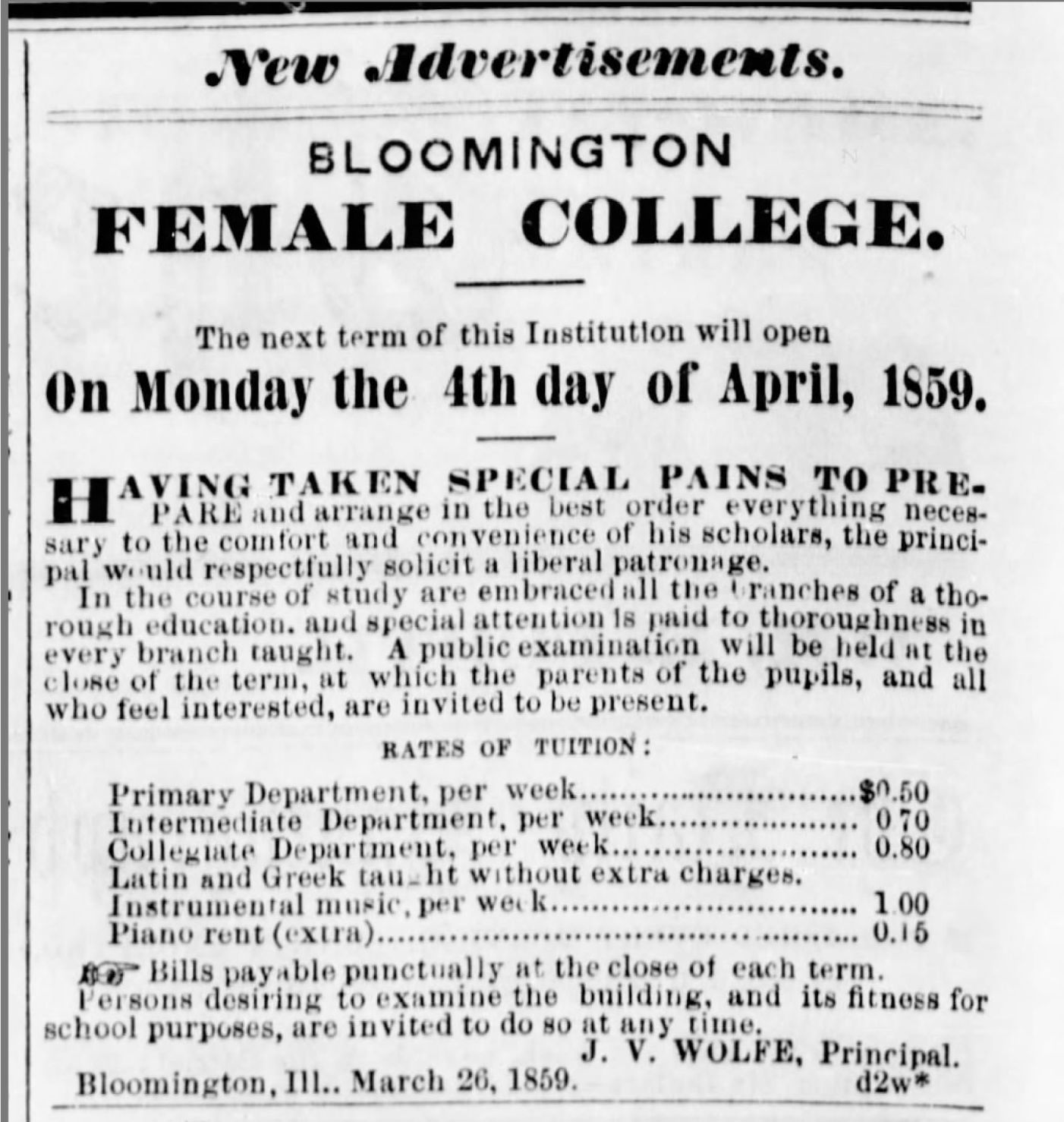 Bloomington Female College
